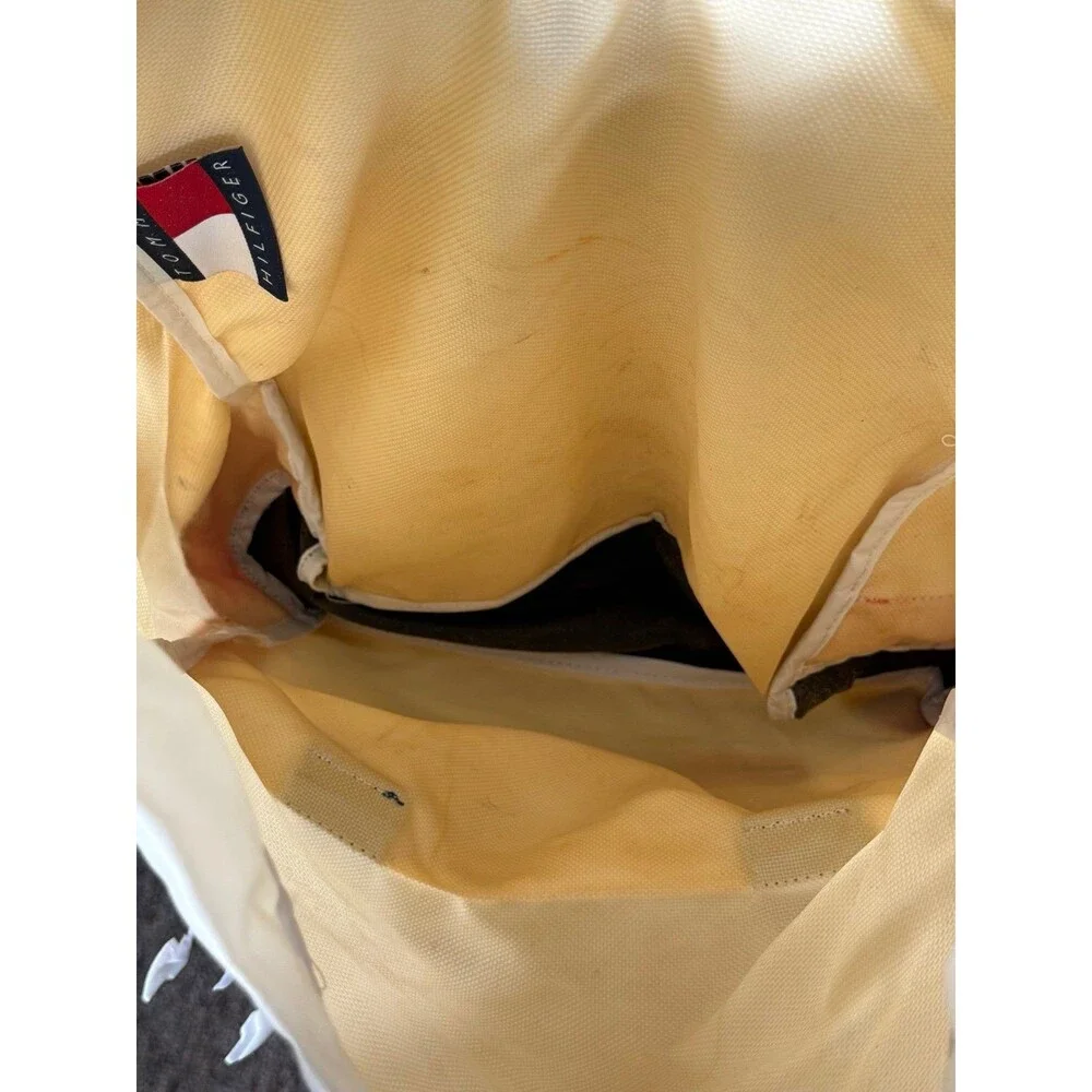 Vintage Rare Tommy Hilfiger Sailing Gear US/88 Backpack‎ Bag White